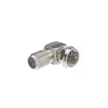 Cable Wholesale F-pin Right Angle Adapter, F-pin Female to F-pin Male 200-107